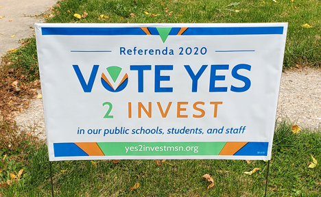 Image of the Yes 2 Invest yard sign design